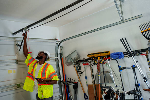 Professional Garage Door Roller Replacement technician working in Zebulon, NC
